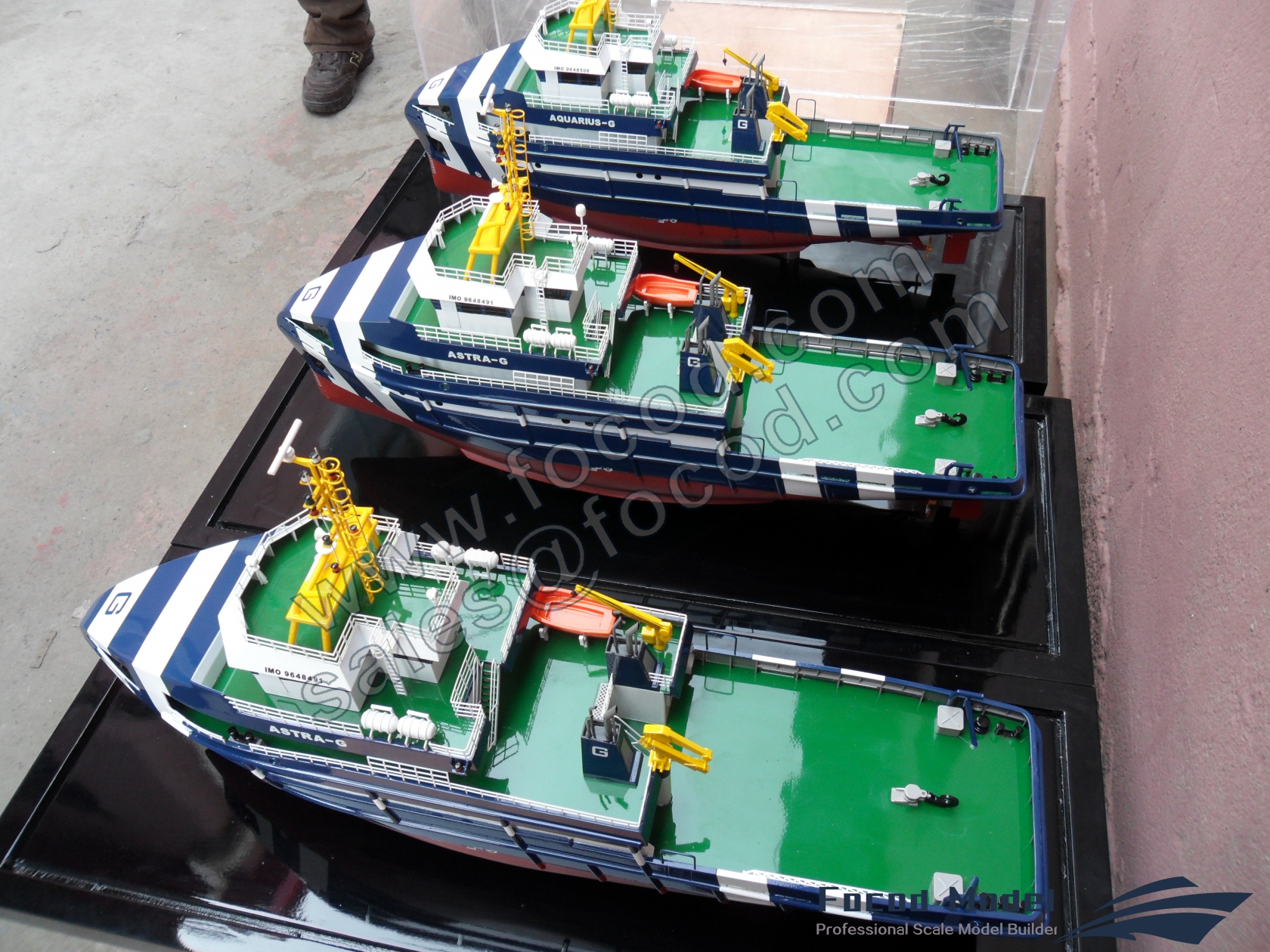 custom made model of 40米地震勘探与支持船模型